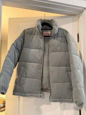 Mint Puffer Jacket - women’s Corduroy Quilted Coat